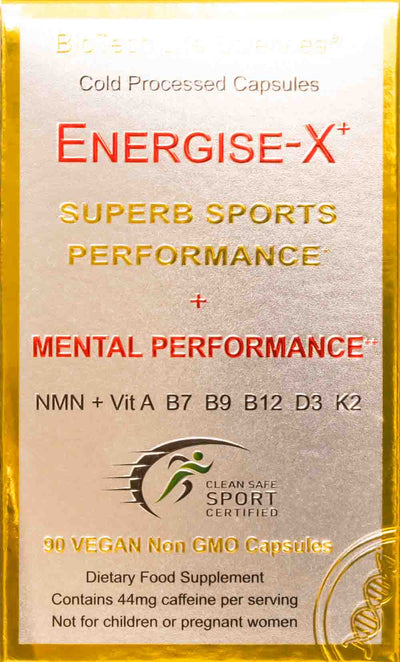 Energise X - NMN NAD+ CoQ10 Vitamin A D3 K2 B Complex 25 servings