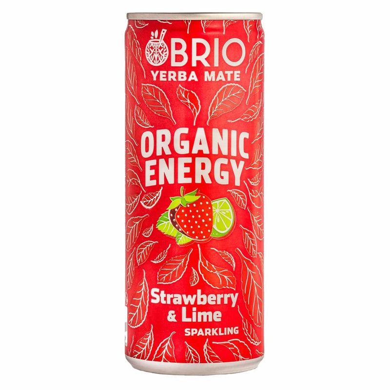 BRIO MATE Organic Energy Drink Strawberry & Lime 250ml