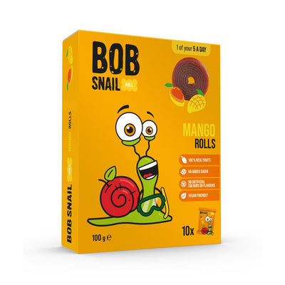 Bob Snail Mango Fruit Rolls 30g - 100% Fruits & Berries!