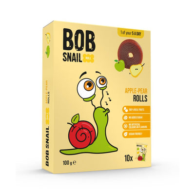 Bob Snail Apple-PearFruit Rolls 100g - 100% Fruits & Berries