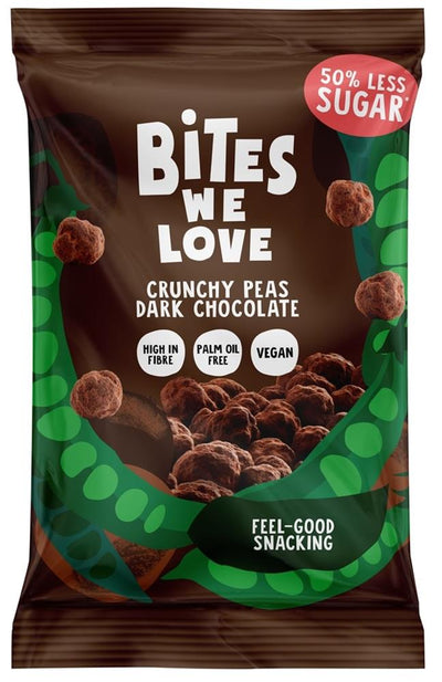 Vegan Crunchy Peas Coated with Dark Chocolate 30g