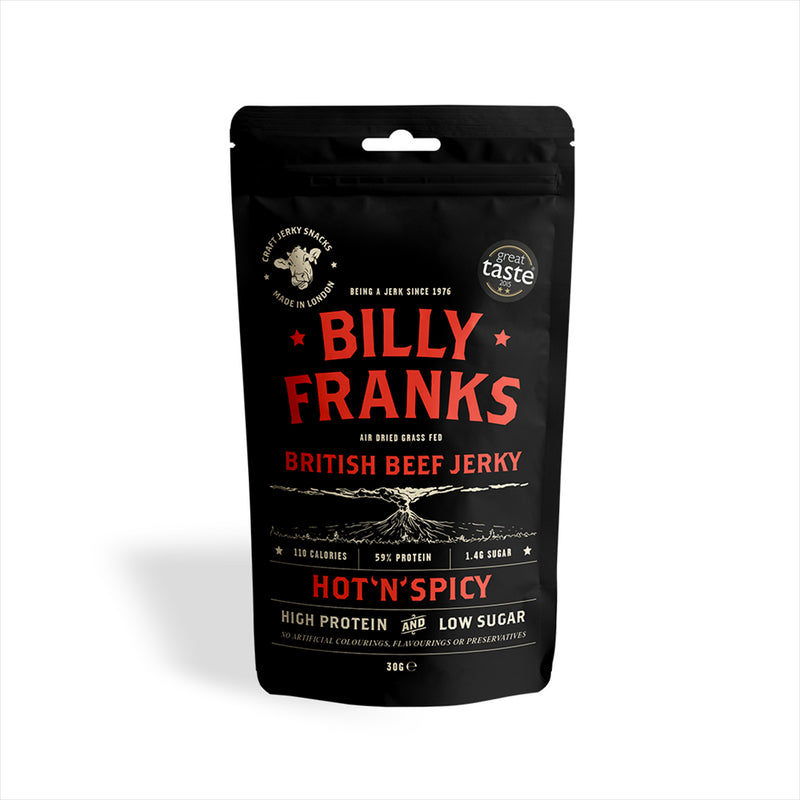 Billy Franks Gluten Free Hot N Spicy Beef Jerky 30g