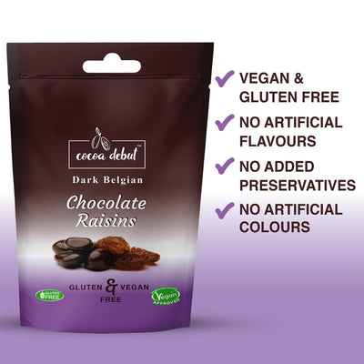 Vegan & Gluten Free Dark Belgian Chocolate Raisins