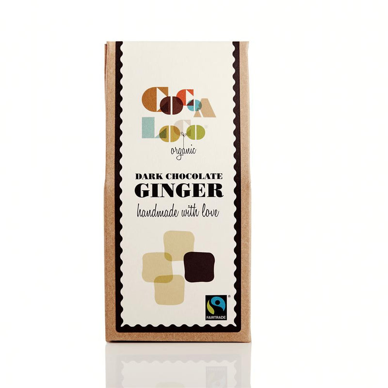 Organic F/T Dark Chocolate Ginger 100g