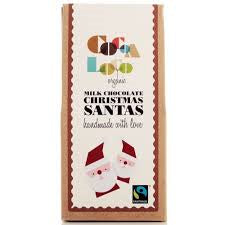 Organic F/T Milk Chocolate Santas 100g