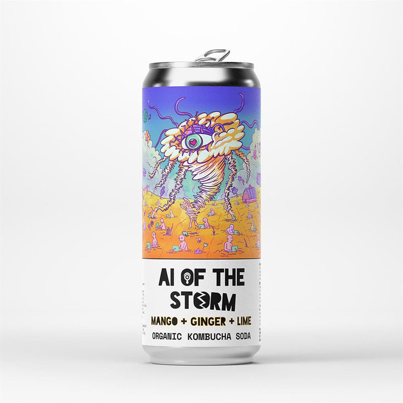 Mango + Ginger + Lime Organic Kombucha Soda 330ml