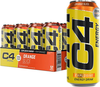 C4 Energy Orange Slice. Order 12 x cans for a case.