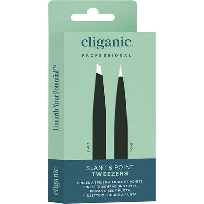 Cliganic Tweezers Set: Slant & Point UK