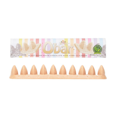 O'bar Vegan White Chocolates -Crunchy Almond and H*ney 200g