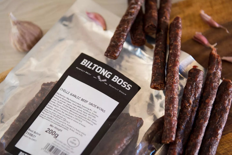 Biltong Boss Chilli Garlic Drywors 200G