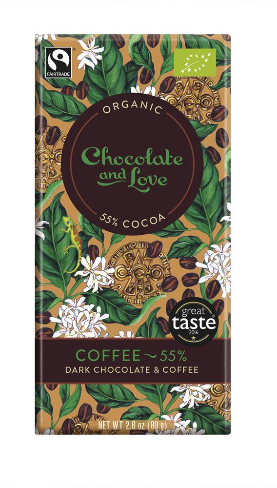 Org/Fairtrade dark chocolate with coffee 55% 80g