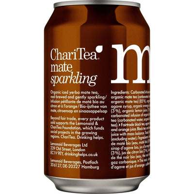 ChariTea Mate - Organic Sparkling Iced Tea - 330ml cans