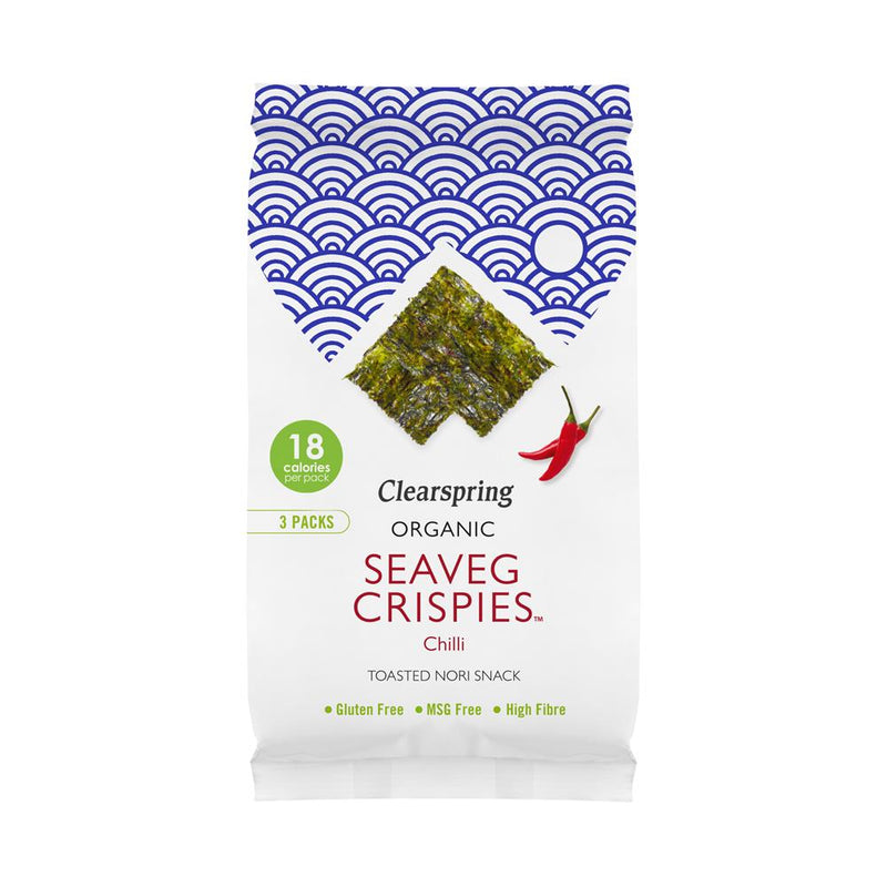 Organic Seaveg Crispies Multipack Chilli 12g