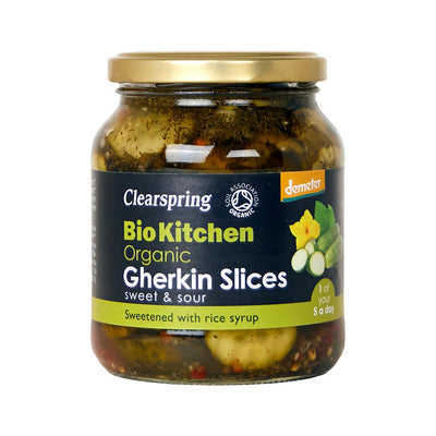 Demeter Organic Gherkin Slices Sweet & Sour 350g