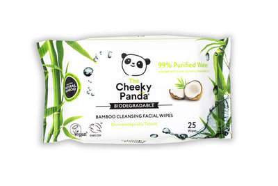 100% Bamboo Cleansing Facial Wipes Coconut Scented 25 Wipes