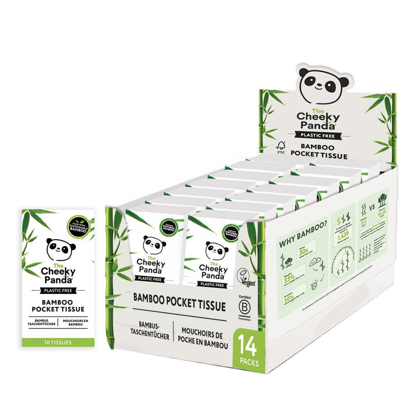 The Cheeky Panda Plastic Free Pocket Tissues 14 pack