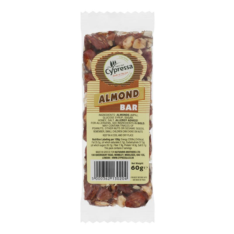 Cypressa Almond Bar 60g