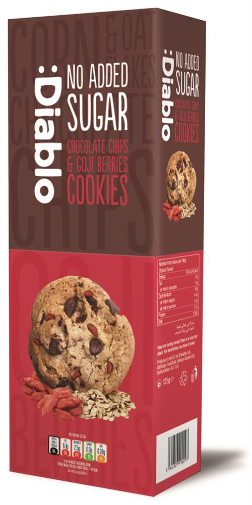 :Diablo Chocolate Chip & Goji Berry Cookies 135g