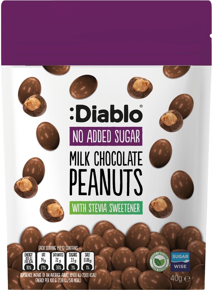 :Diablo No Added Sugar Chocolate Peanut 40g