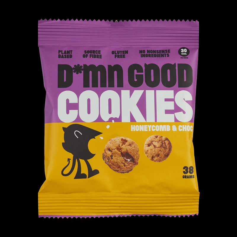 D*MN GOOD Vegan Honeycomb and Choc Cookies 38g