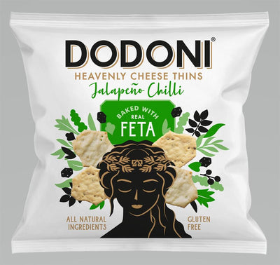 Dodoni Feta Jalapeno cheese thins 80g