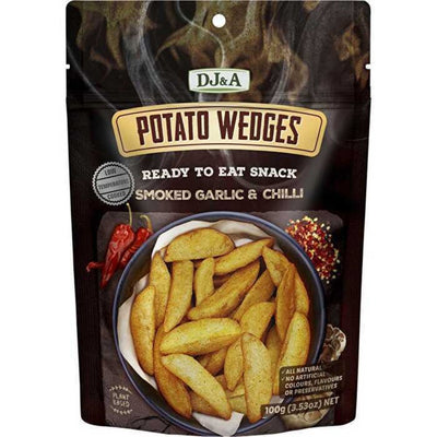 DJ & A Potato Wedges Smoked Garlic & Chili 100g