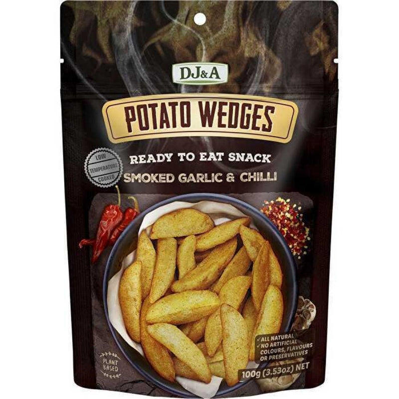 DJ & A Potato Wedges Smoked Garlic & Chili 100g