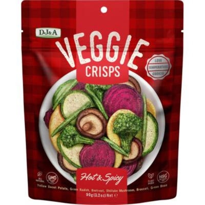 DJ&A Veggie Crisps Hot & Spicy 90g