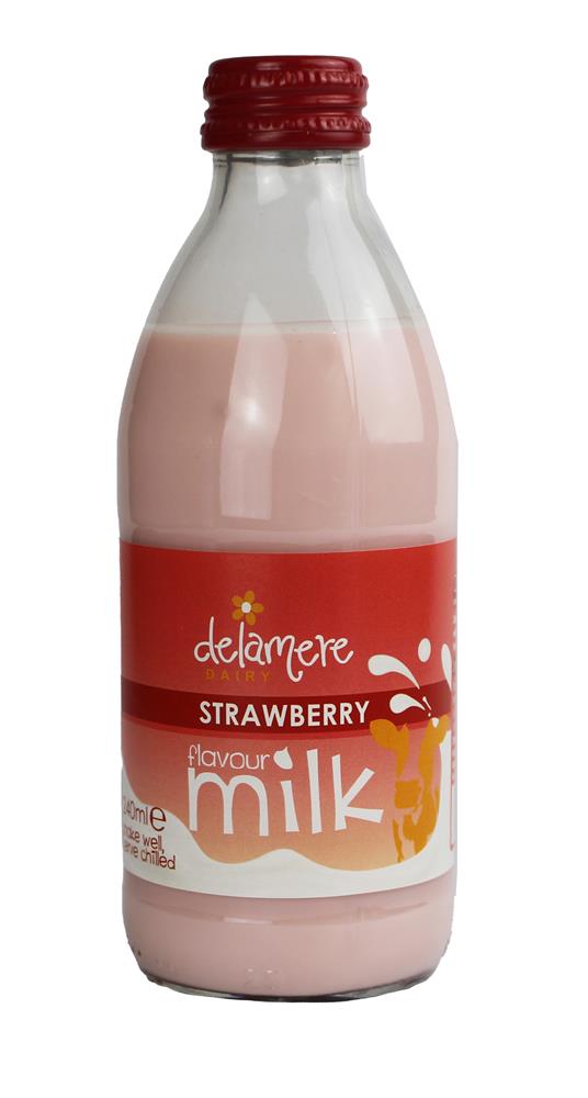 Delamere Dairy Strawberry Cows Milk 240ml