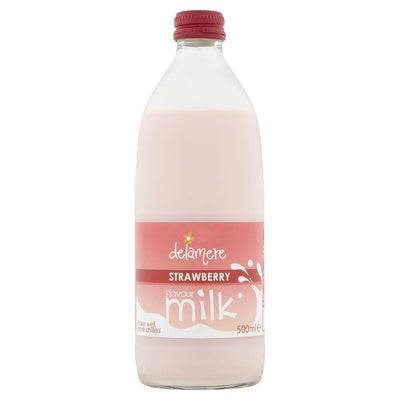 Delamere Dairy Strawberry Flavoured Cows Milk 500ml