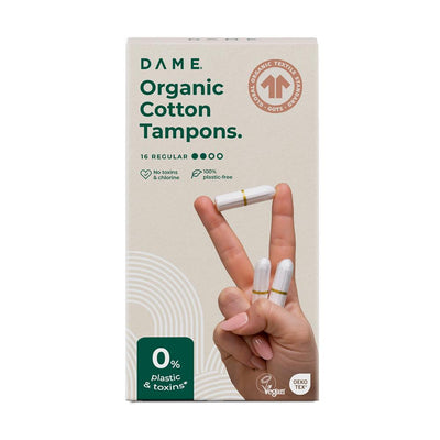 DAME Organic Cotton Tampons 16 Pack