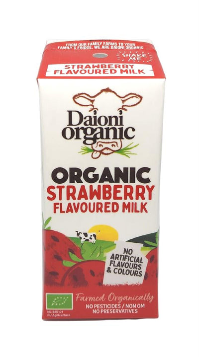 Daioni Organic Strawberry Flavoured Milk 200ml