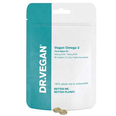 DR.VEGAN Vegan Omega 3 300mg DHA 150 EPA 60 Softgels