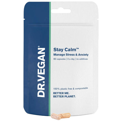 FREE DR.VEGAN Stay Calm Manage Stress & Anxiety 60 caps