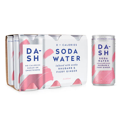 Dash Soda Water Rhubarb & Fiery Ginger 6 x 200ml