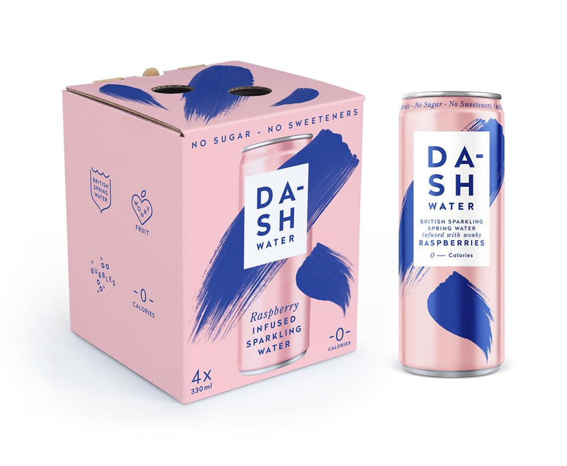 Dash Water Sparkling Raspberry 4pck x 330ml