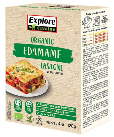 Organic Edamame Lasagne Sheets 120g