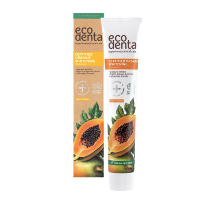 Ecodenta organic whitening toothpaste with papaya extract 75ml