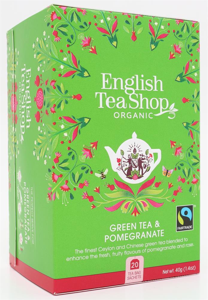 Green Tea & Pomegranate - 20 Tea Bag Sachets