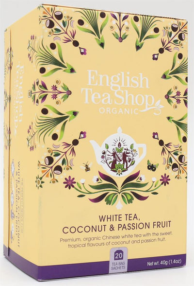 White Tea Coconut & Passion Fruit Tea - 20 Tea Bag Sachets