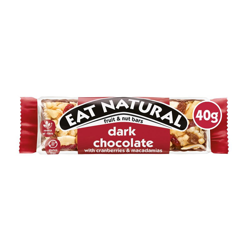 Cranberry & Macadamia Bar with Dark Chocolate 40g