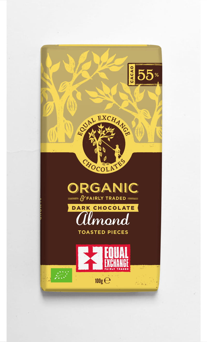 Organic, Fair Trade Almond Dark Chocolate (55%)