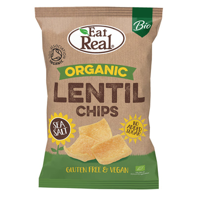 Organic Lentil Chips Sea Salt 100g