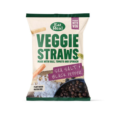 Eat Real Veggie Straws Sea Salt Black Pepper 110g