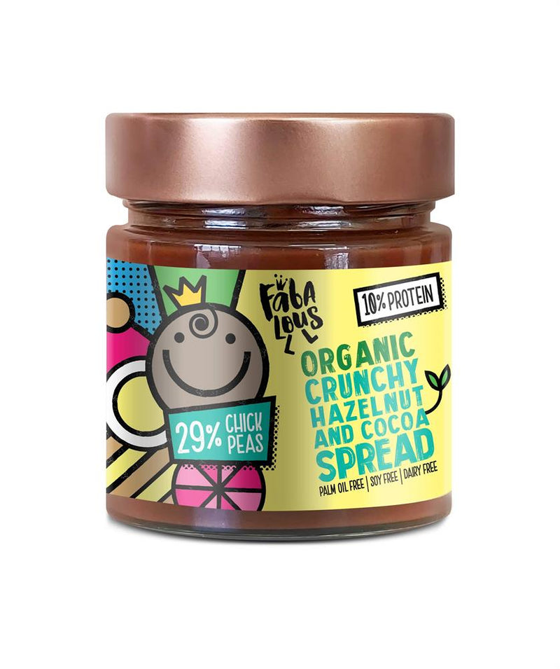 Fabalous Organic Crunchy Hazelnut & Cocoa Chickpea Spread 200g