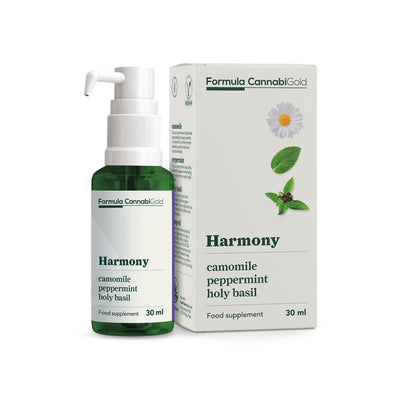 Harmony - with hemp seed oil, camomile, mint and holy basil.