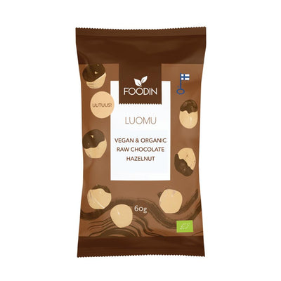 Organic Raw Chocolate Coated Hazelnuts 60g