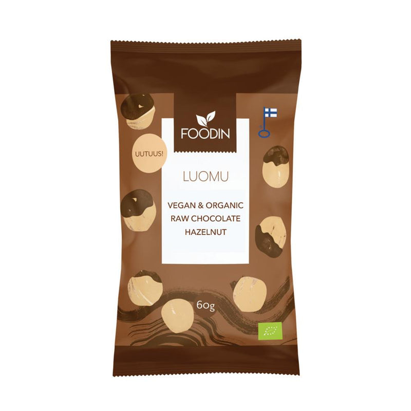 Organic Raw Chocolate Coated Hazelnuts 60g