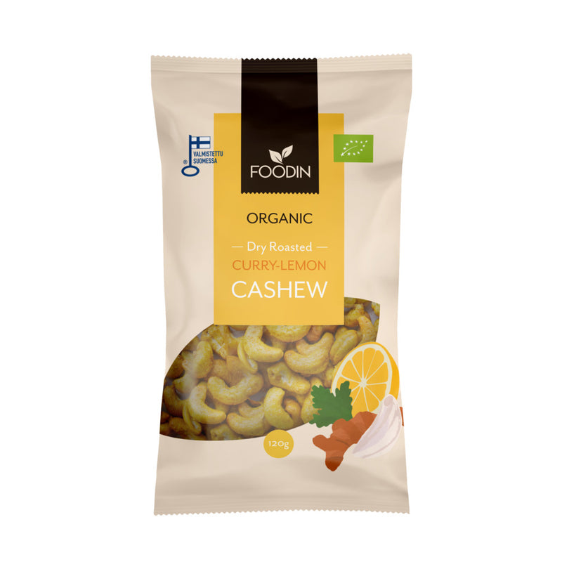 FI Organic Dry Roasted Curry-Lemon Cashew 120G