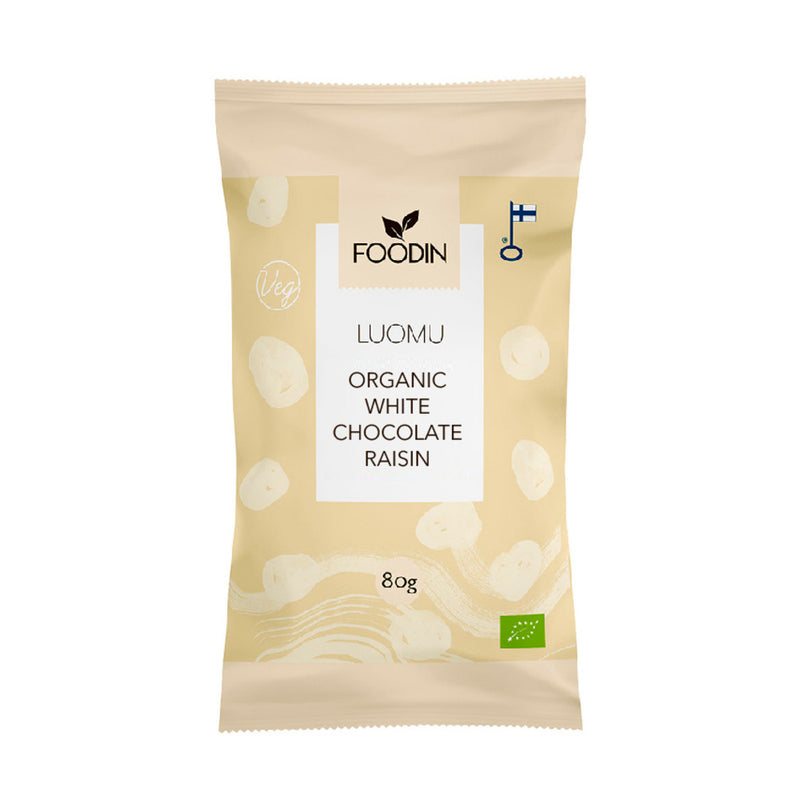 Organic Raw White Chocolate Raisins 80g